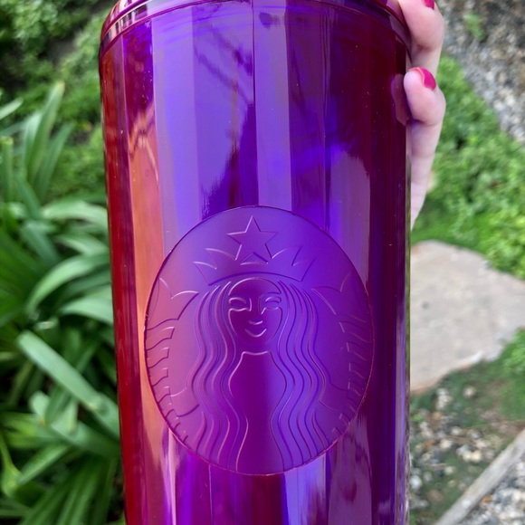 STARBUCKS fall 2021 purple dome tumbler + Topper - Picture 6 of 9